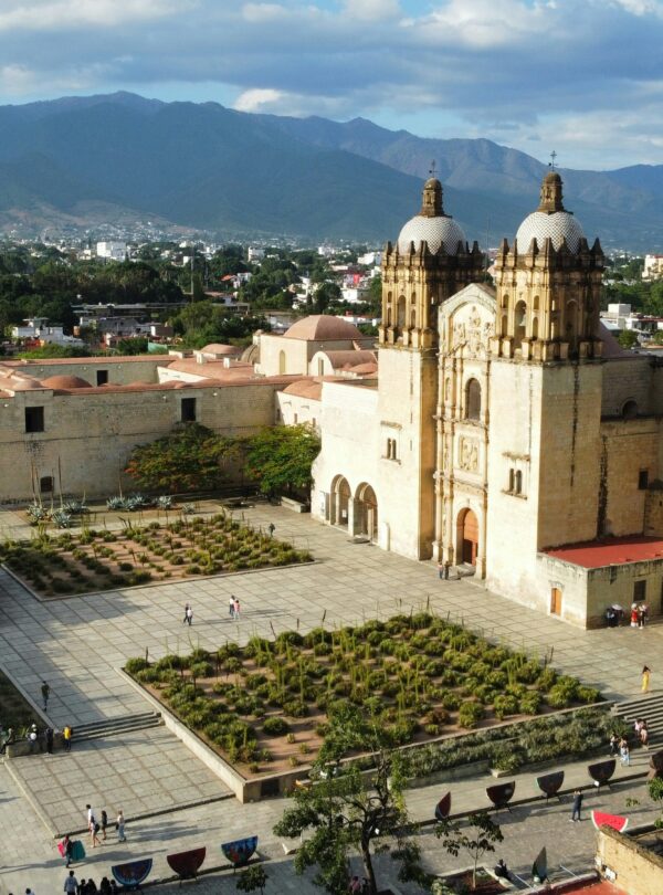 Centrum van Oaxaca vanaf een hoogte