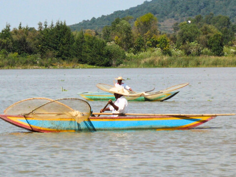 Vissers in Patzcuaro